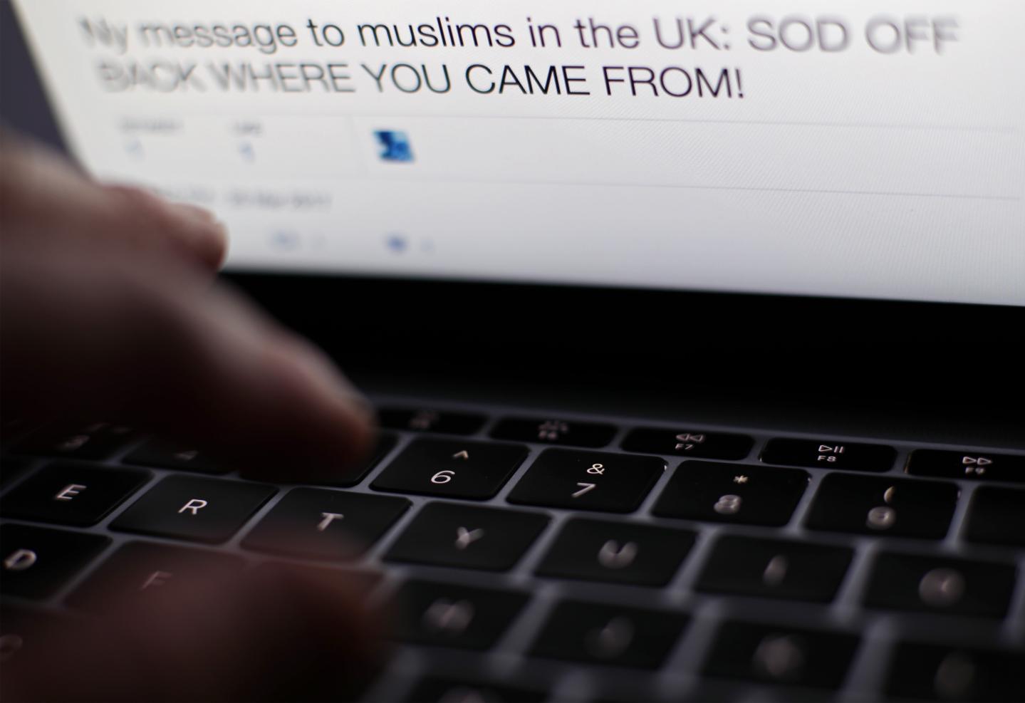 An anti-Muslim tweet.