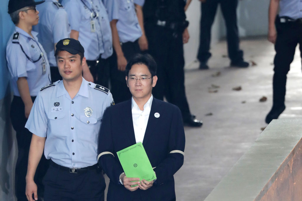 Samsung Vice Chairman Jay Y. Lee And Former South Korea President Arrive At Court