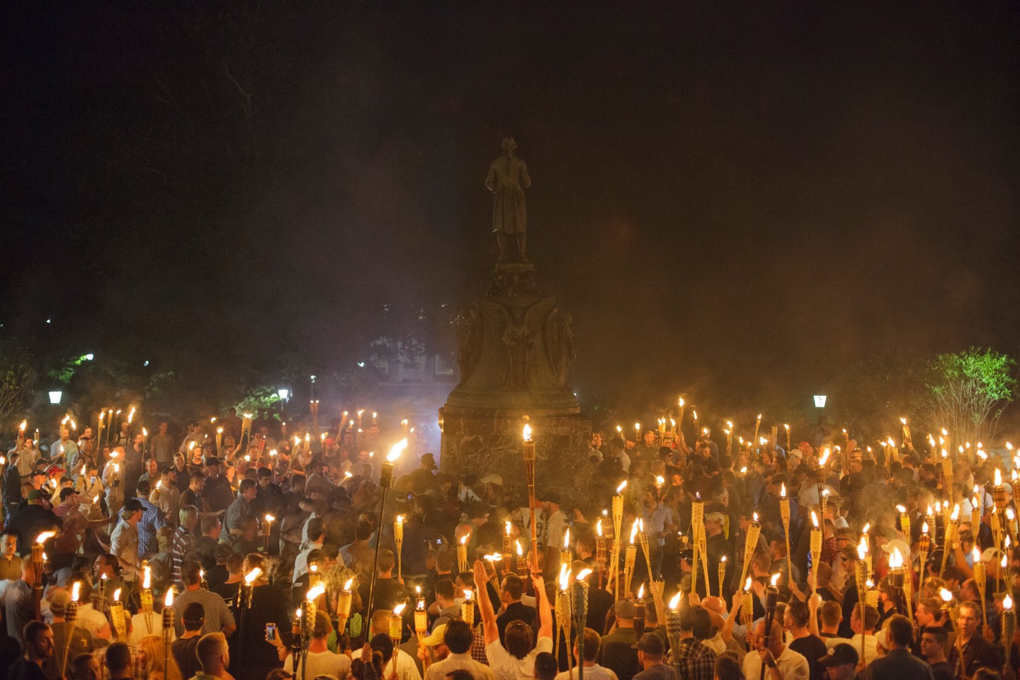Alt Right, Neo Nazis hold torch rally at UVA.