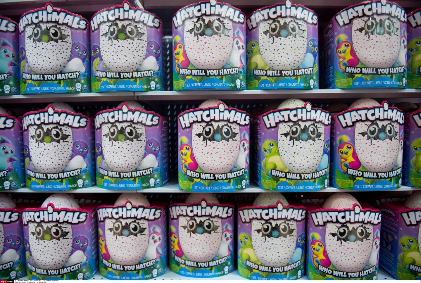 Paris. A toy store , illustration.