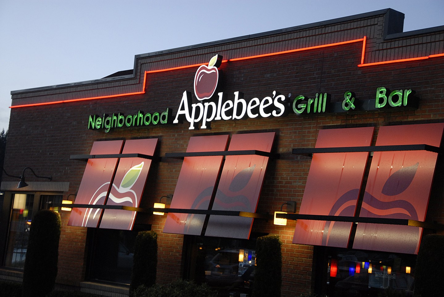 Applebees food menu in Buckley, wshington usa