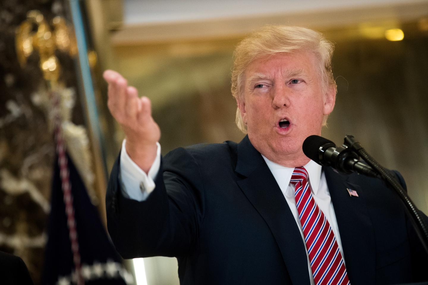 President Trump Speaks On Infrastructure Meeting Held At Trump Tower