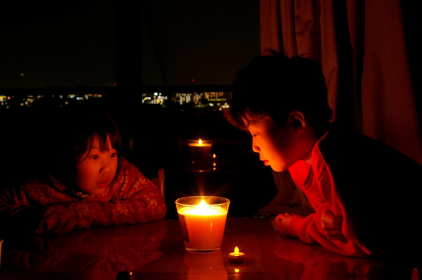 Night of Japan great earthquake