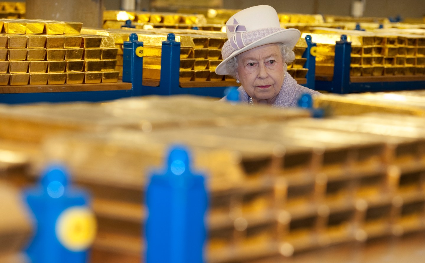 Queen Elizabeth II And The Duke Of Edinburgh Visit The Bank Of England