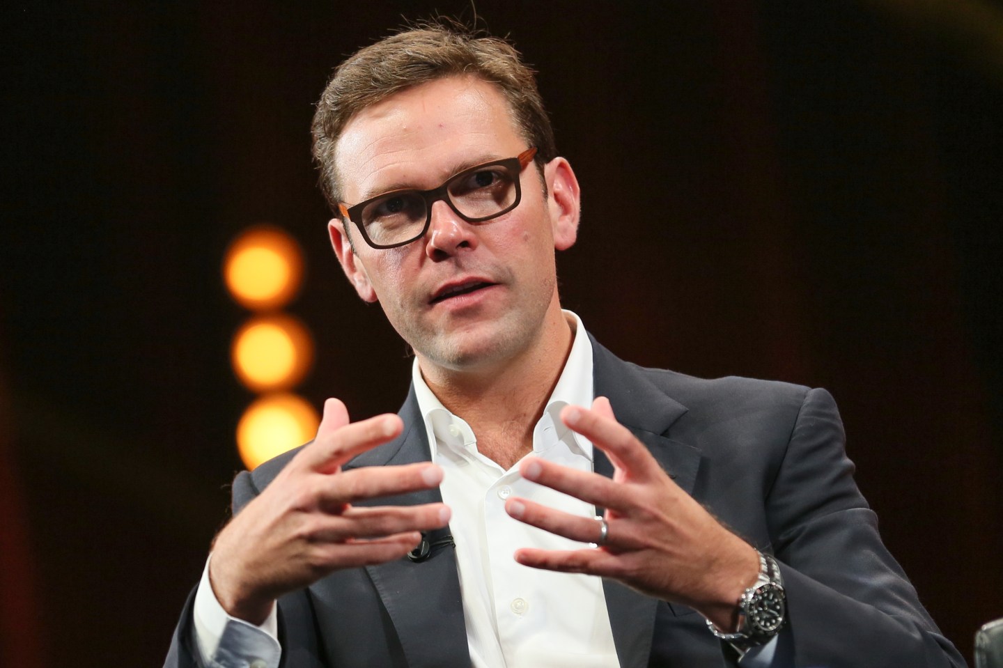 James Murdoch,  COO 21st Century Fox :  Press Conference - MIPCOM 2014 In Cannes