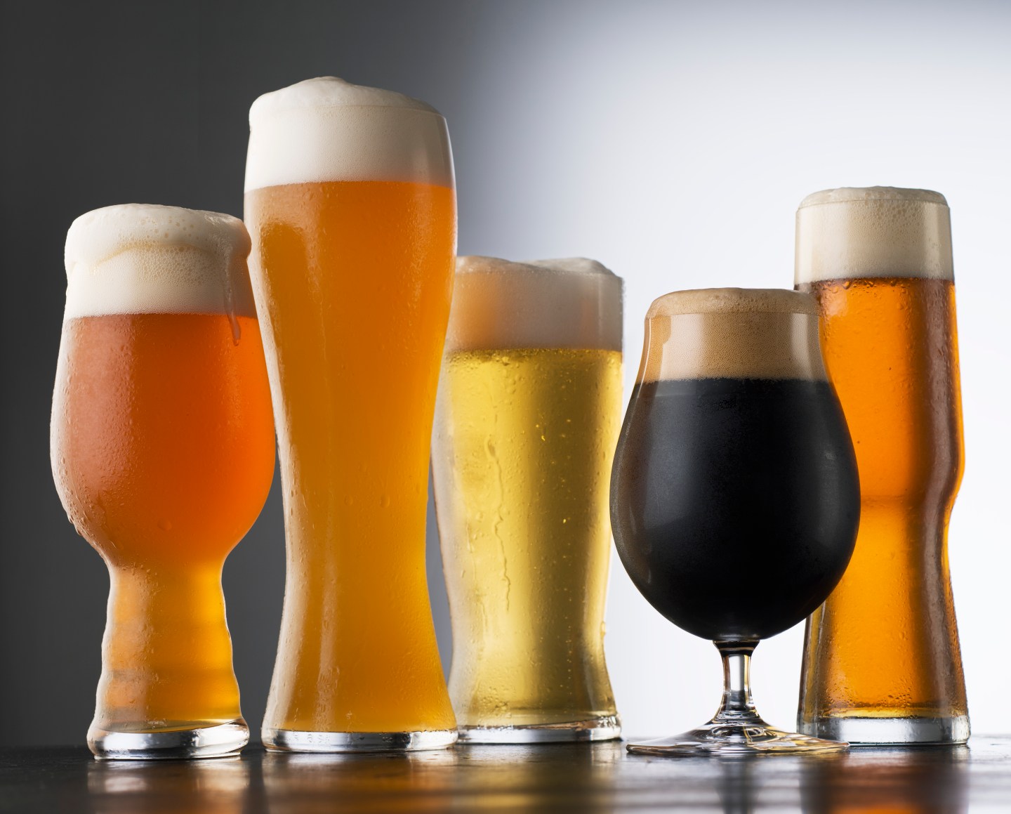 Variety of Beer glasses