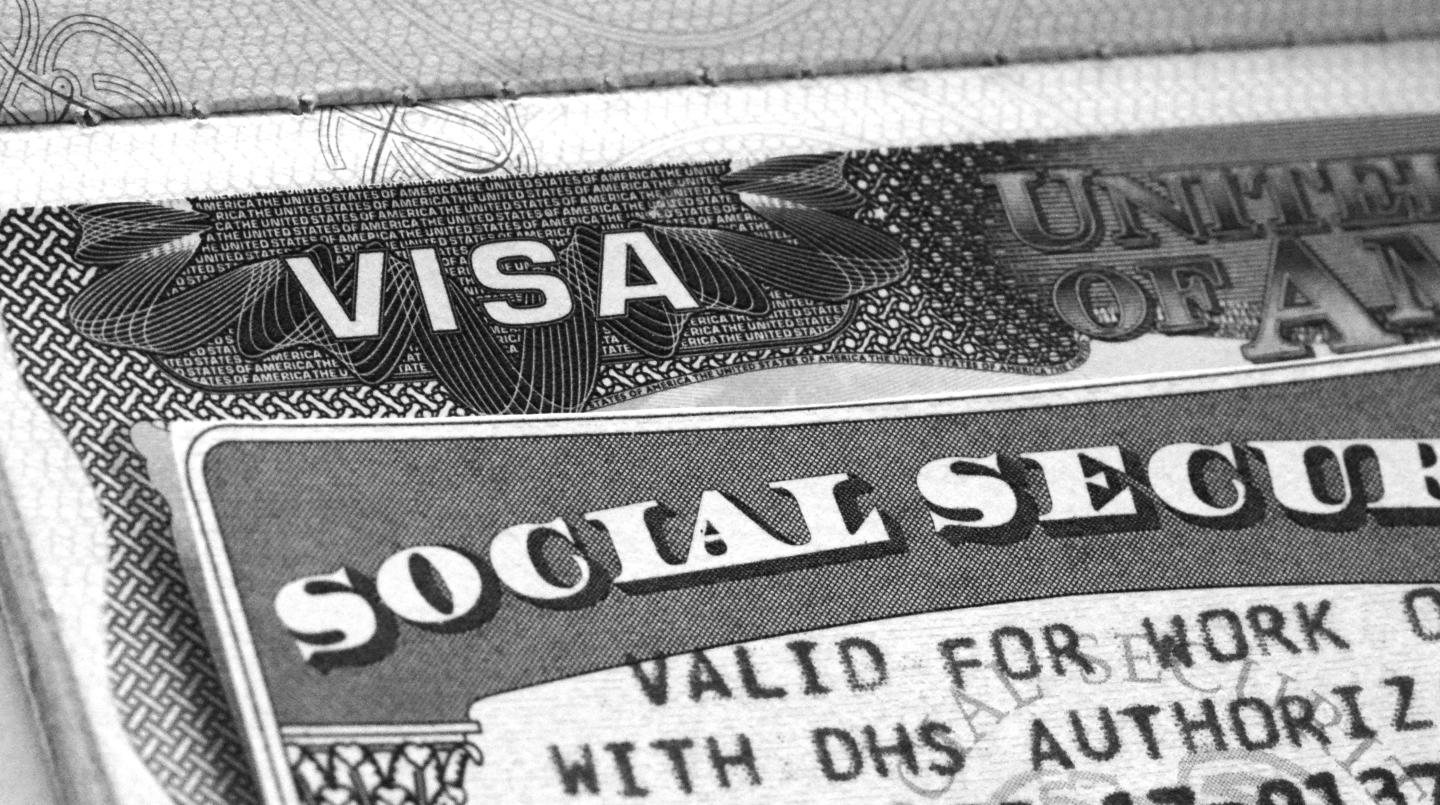 US Visa and Social Security Card