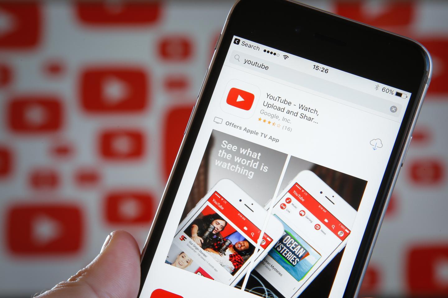 YouTube app on digital devices