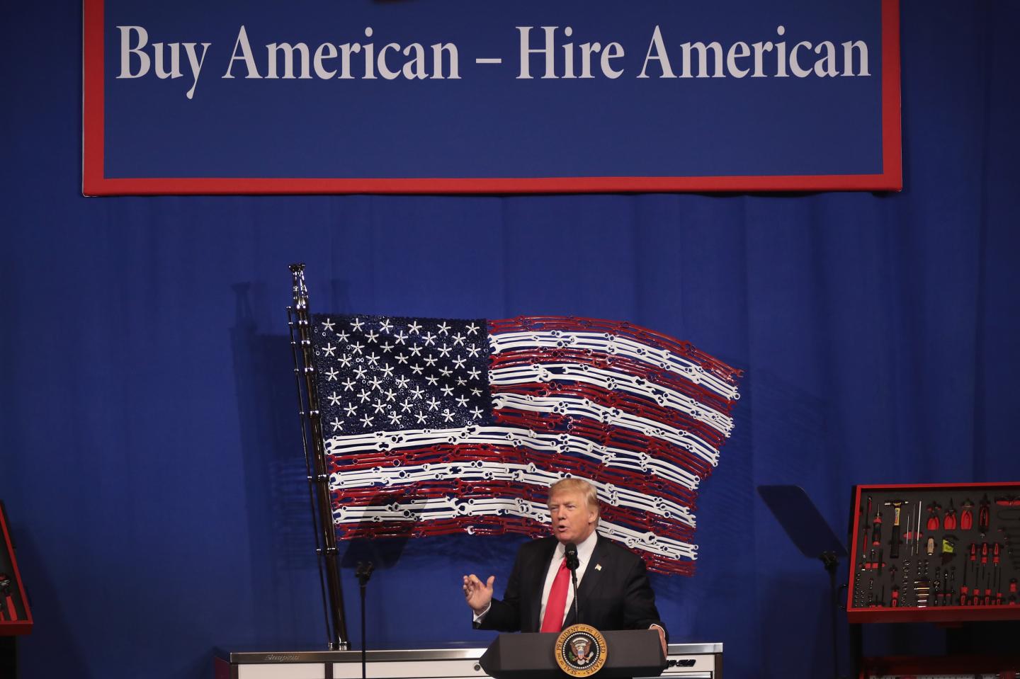 President Trump Visits Snap-On Tools In Kenosha, Wisconsin