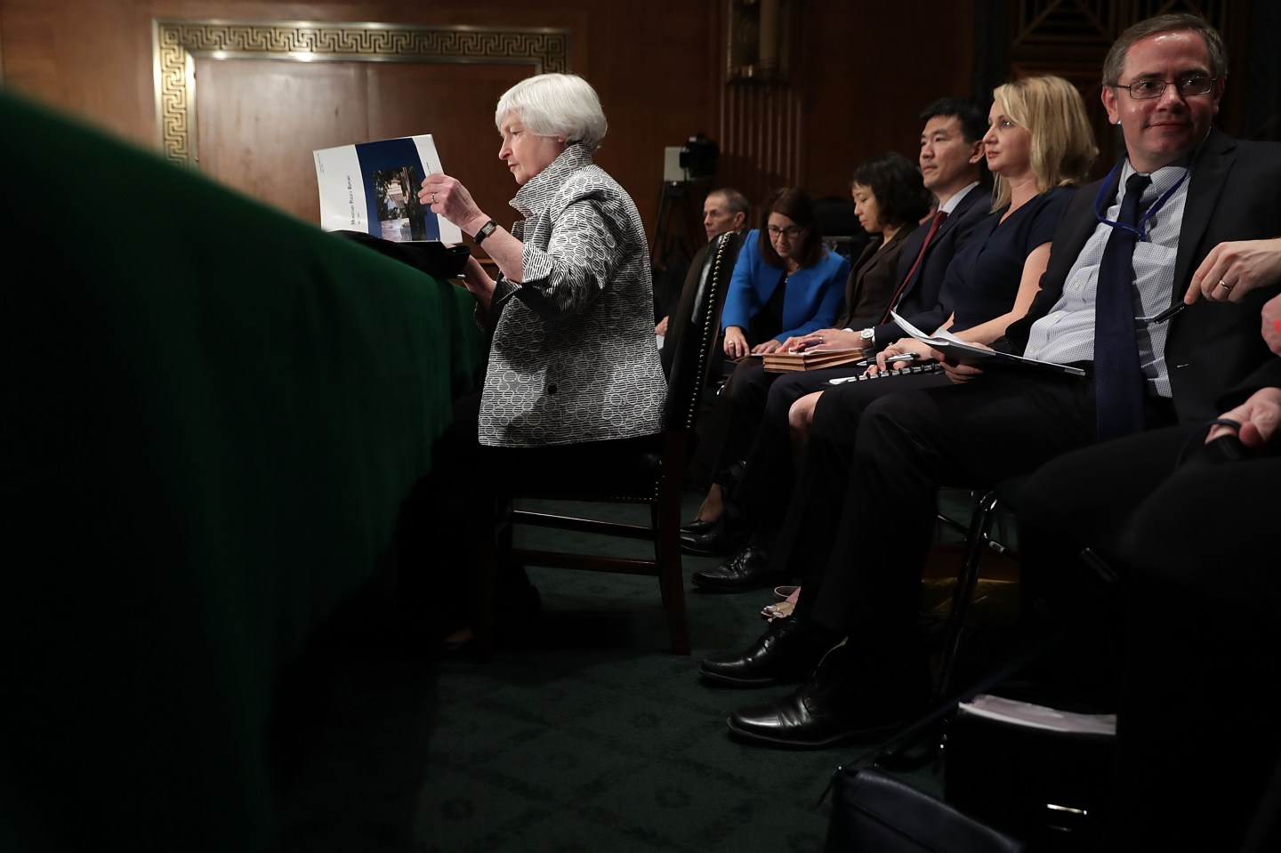 Fed Chair Janet Yellen Testifies At Senate Hearing On Semiannual Monetary Policy Report To Congress
