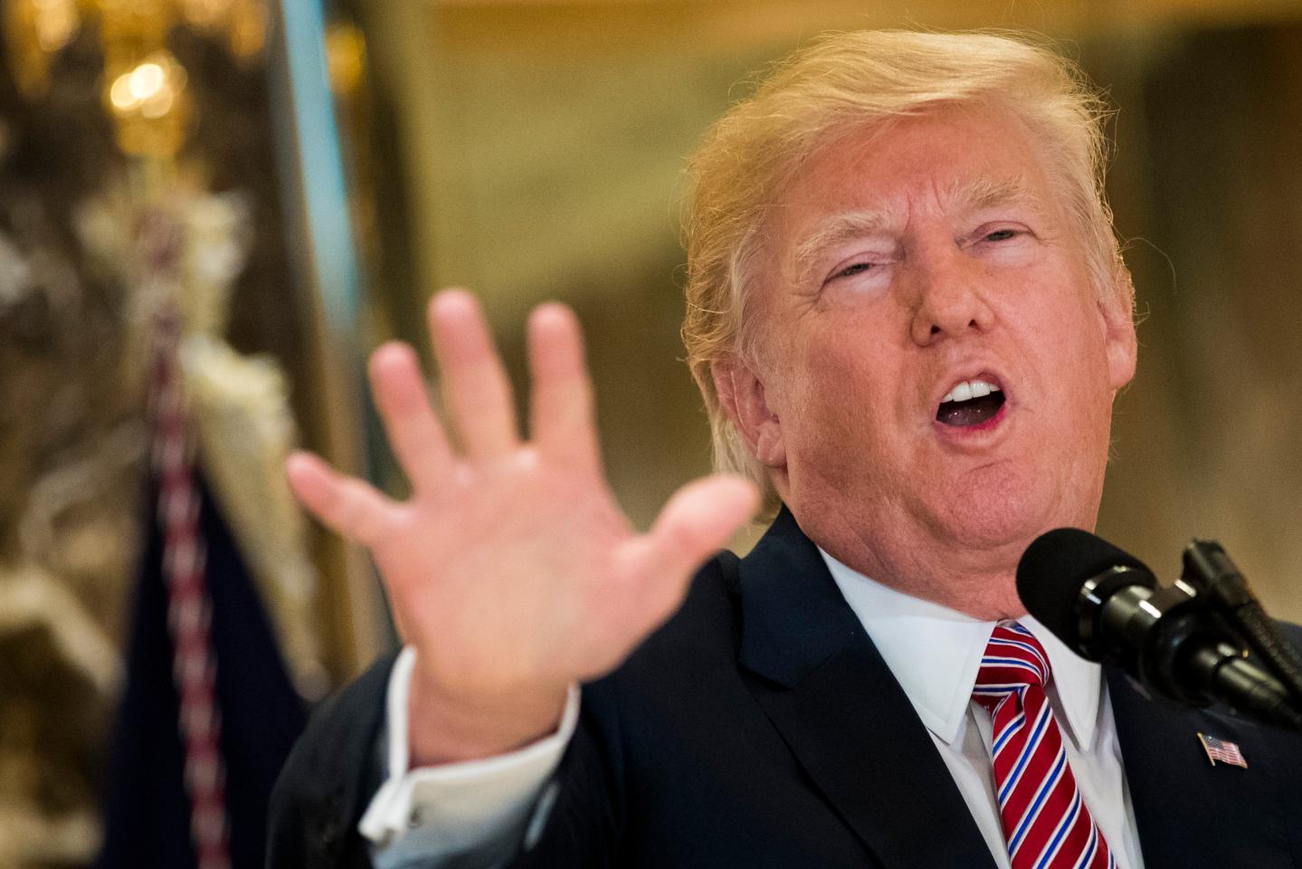 President Trump Speaks On Infrastructure Meeting Held At Trump Tower