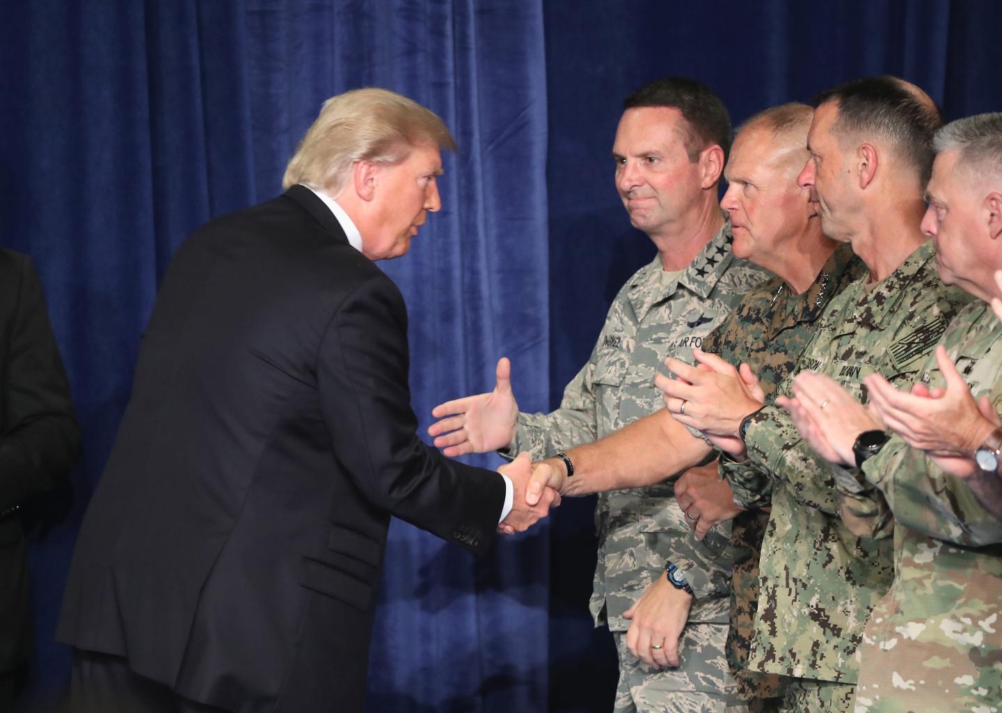 President Trump Addresses The Nation On Strategy In Afghanistan And South Asia From Fort Myer In Arlington
