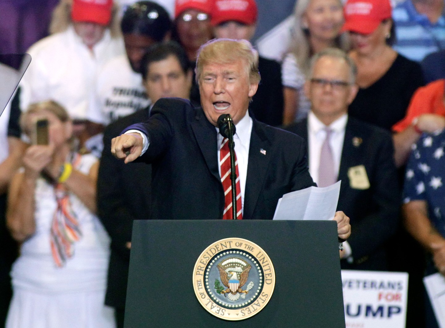 President Trump Holds Rally In Phoenix, Arizona