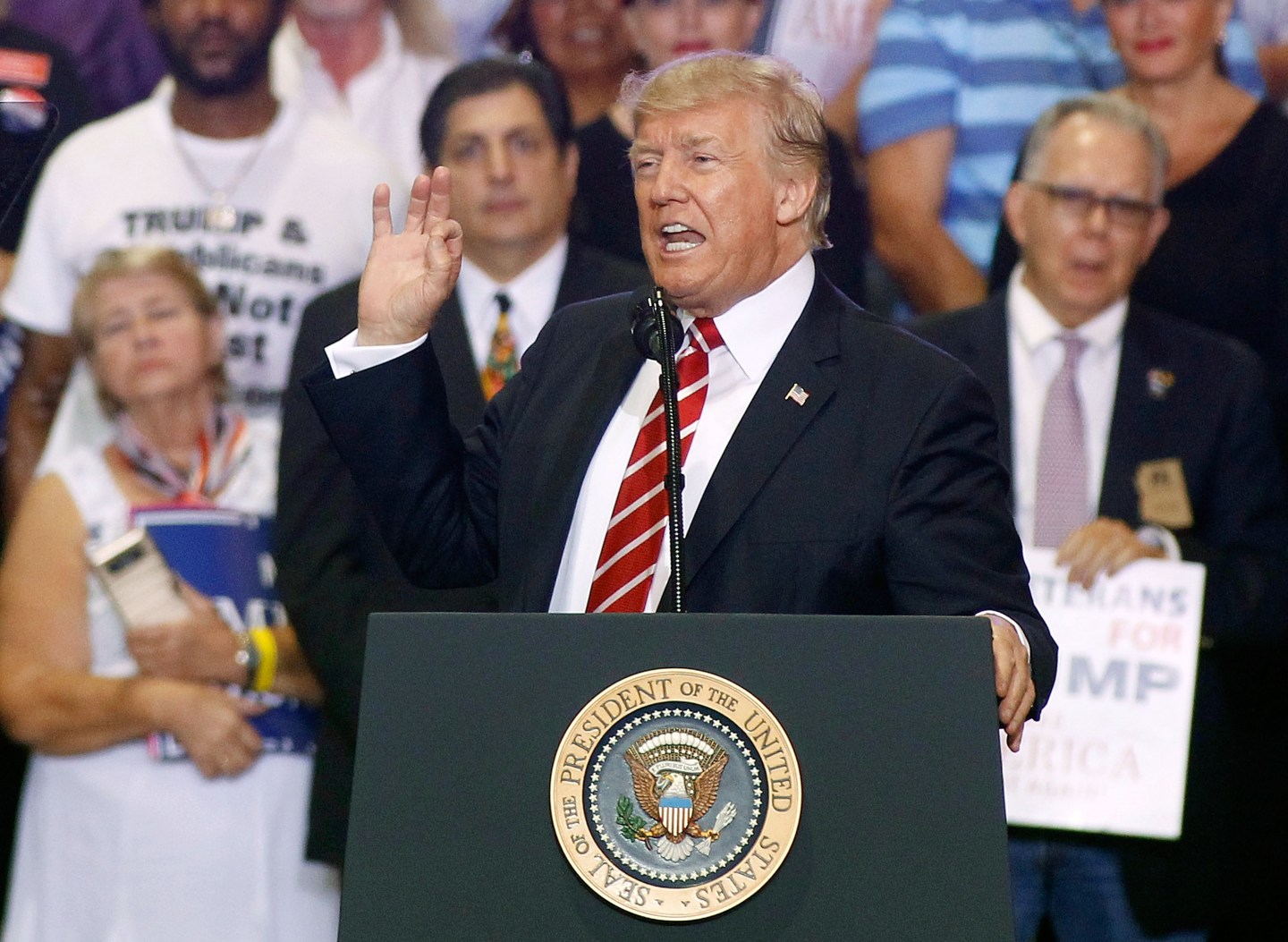 President Trump Holds Rally In Phoenix, Arizona