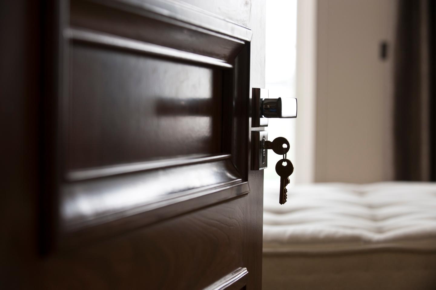 Door opening onto room