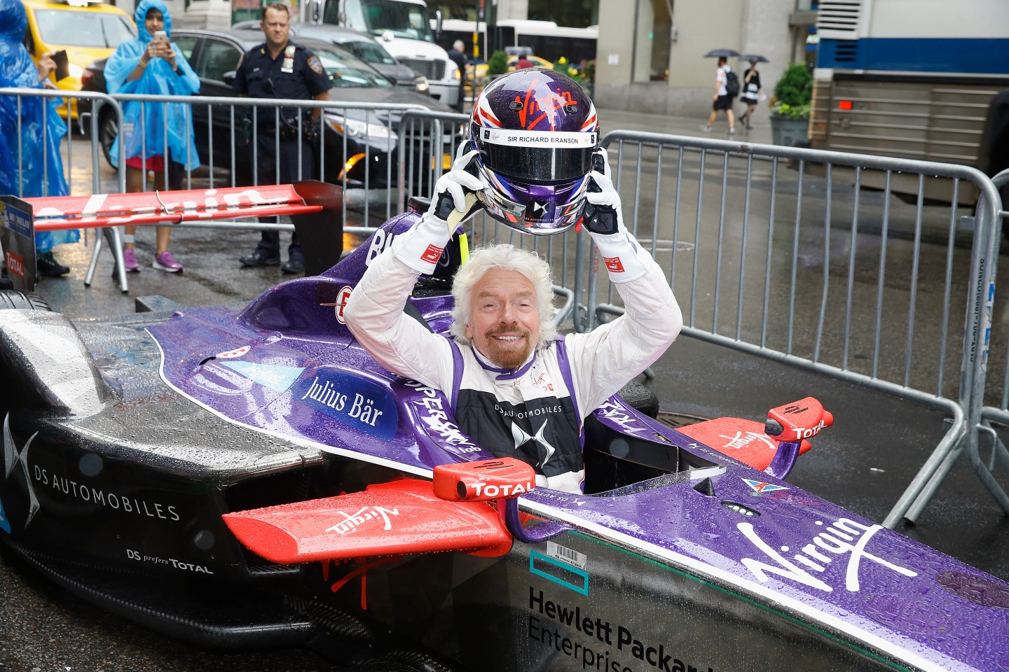 Sir Richard Branson Lights The Empire State Building In Celebration Of DS Virgin Racing And The New York City ePrix
