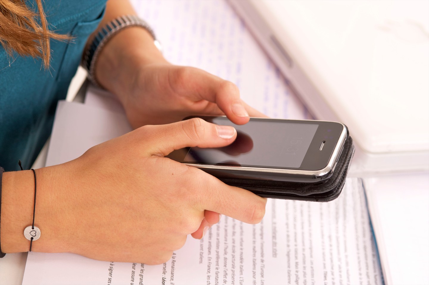 Teenage Girl using Cell Phone