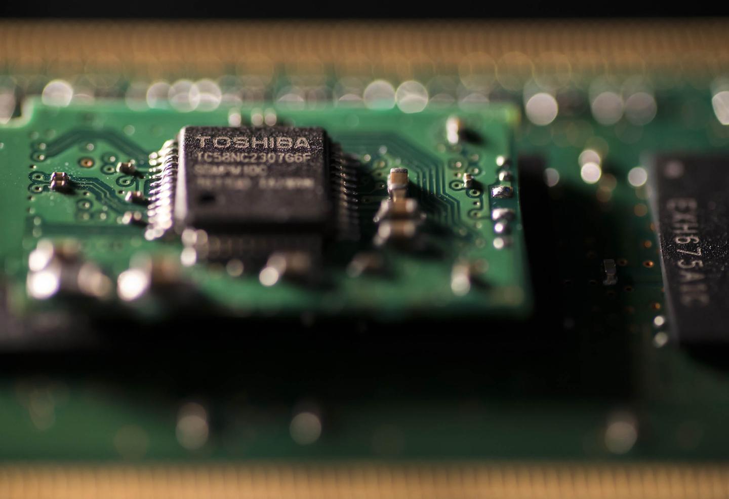 Images Of Toshiba Corp. Flash Memory Products As Company Plans To Sell Its Memory Chip Unit