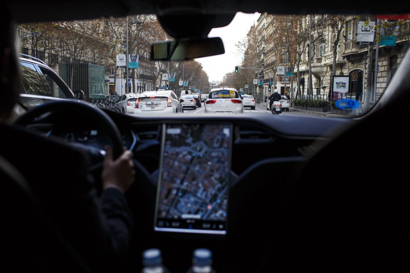 Uber Technologies Inc. Electric Car Taxi Service In Madrid