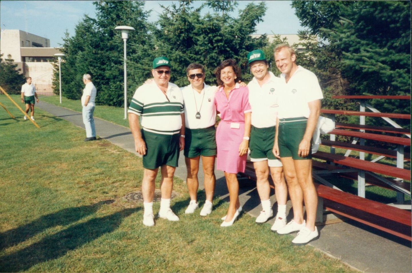 Connie Carberg with other New York Jets scouts.