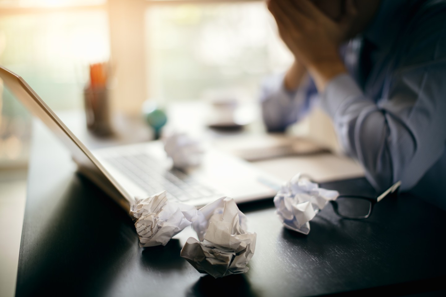 Stressed businessman