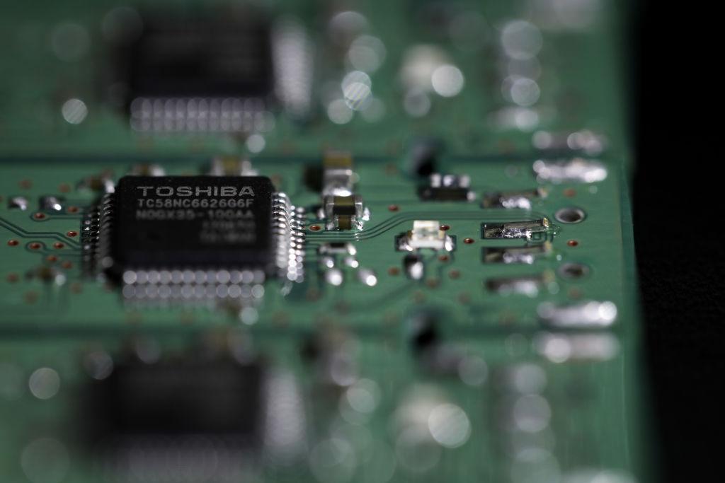 Images Of Toshiba Corp. Flash Memory Products As The Deal To Sell Its Chips Business Near Complete