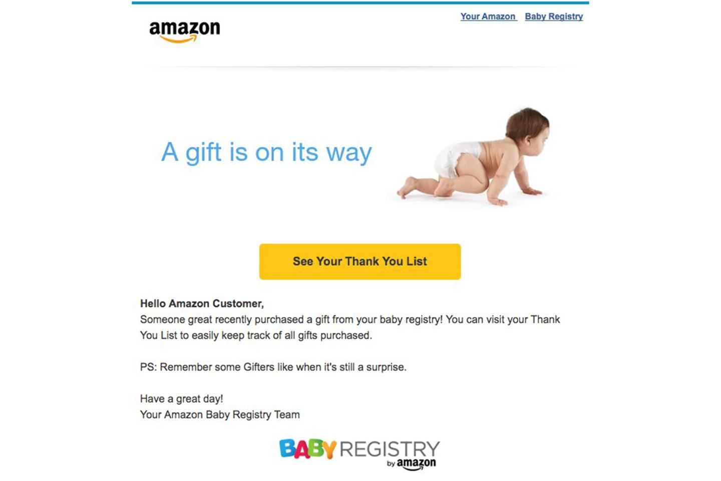 Amazon Emails Customers With Fake Baby News