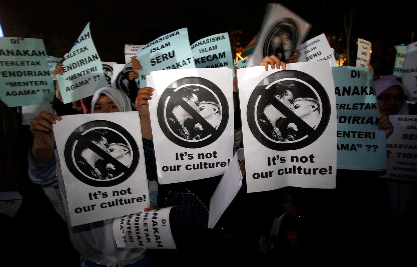 Malaysians Protest Outside Adam Lambert Concert In Kuala Lumpur