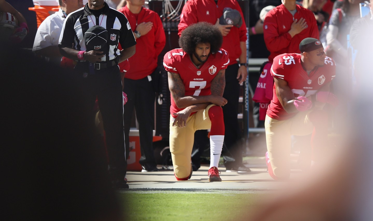 Colin Kaepernick Kneeling photo for ra