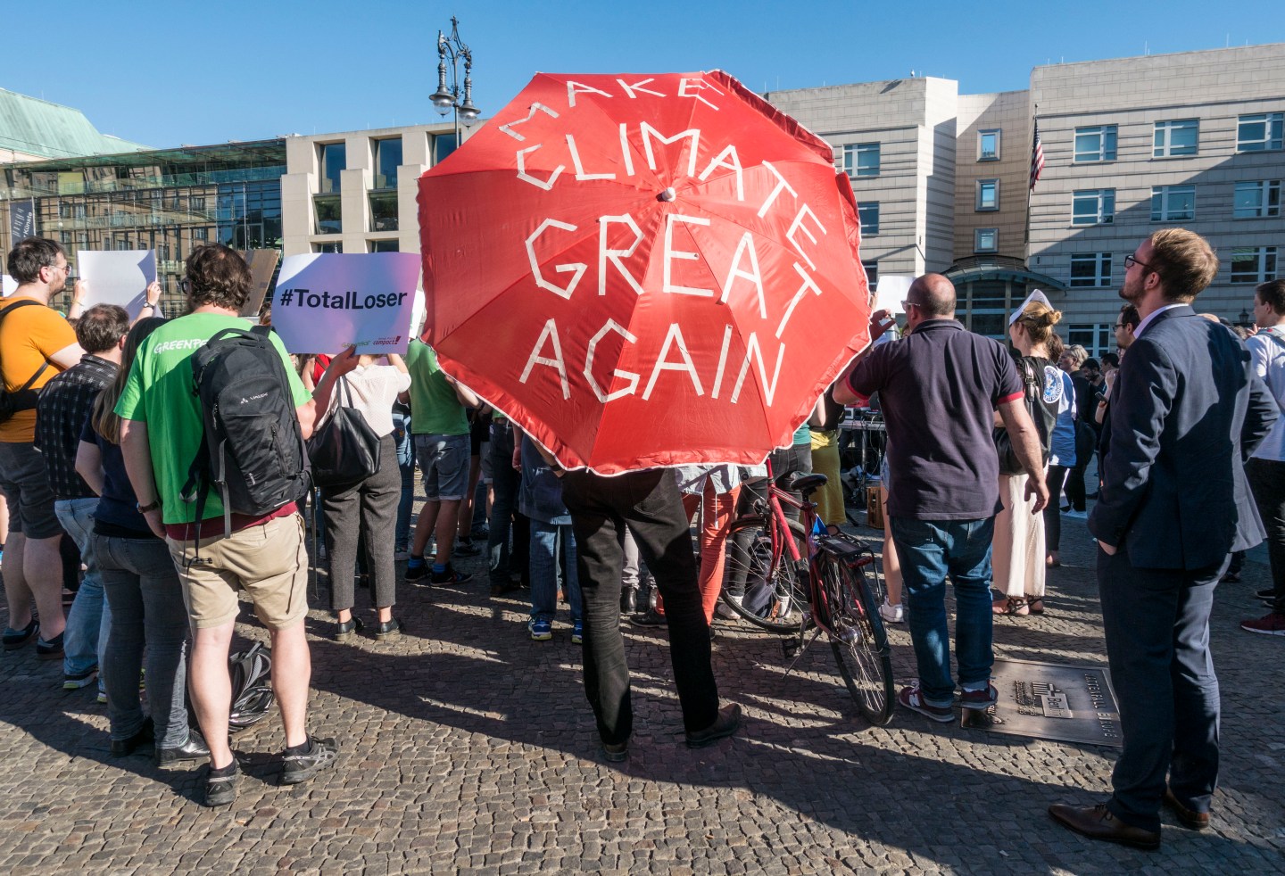 Demonstration Against U.S Retreat From The Paris Agreement
