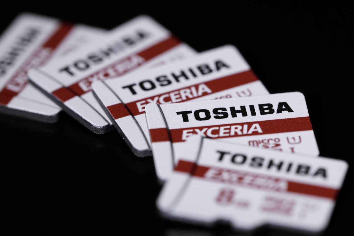 Images Of Toshiba Corp. Flash Memory Products As The Deal To Sell Its Chips Business Near Complete