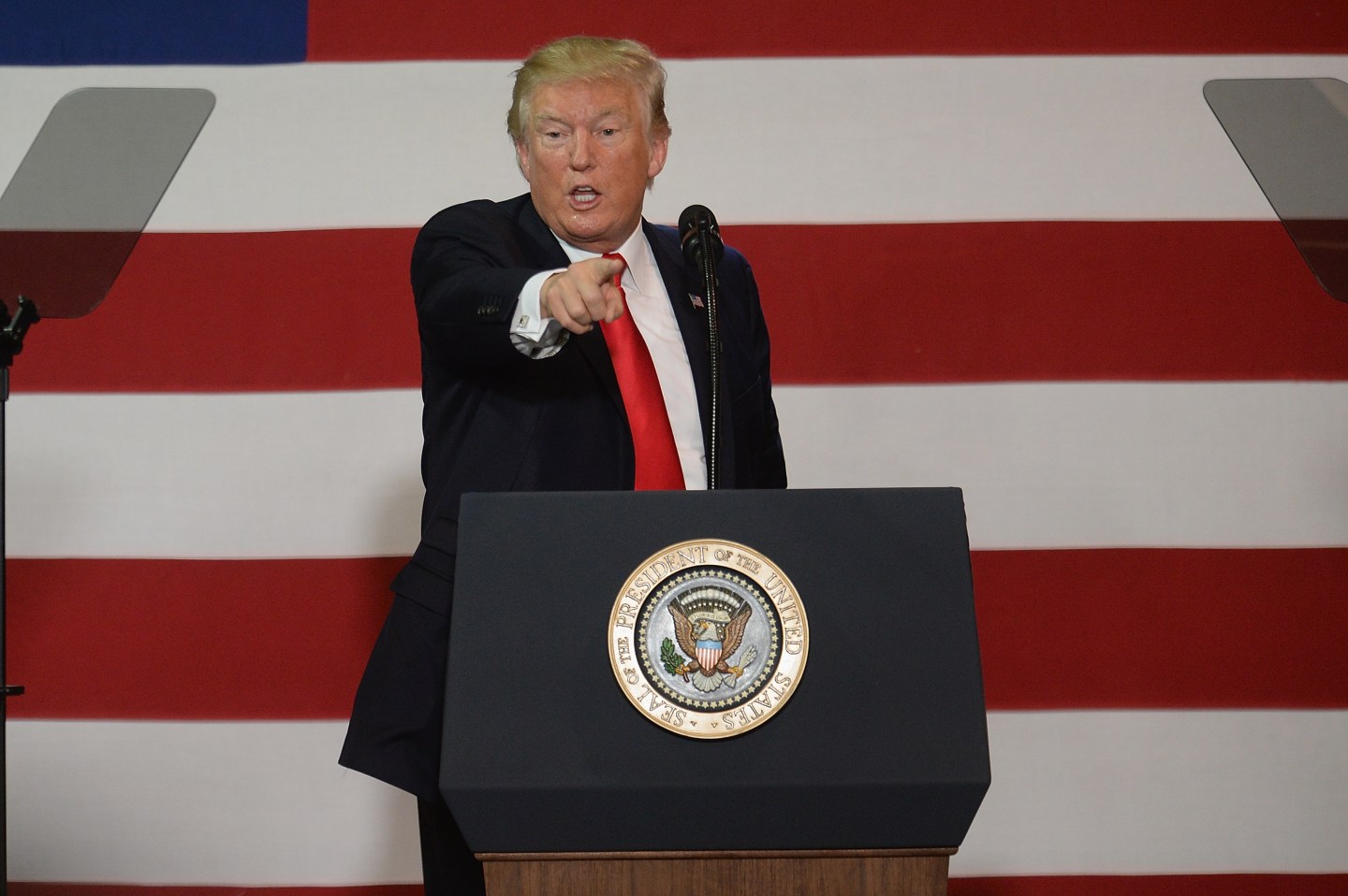 President Trump Speaks On Tax Reform In Springfield, Missouri