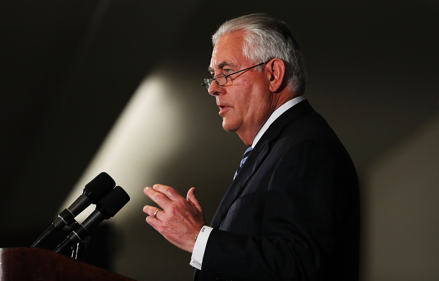 Secretary Of State Tillerson Holds Media Availability In New York During United Nation General Assembly