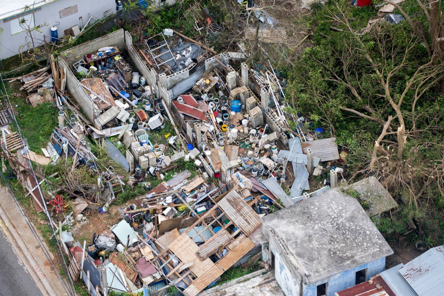 PUERTO RICO  SEPTEMBER 22: Destroyed house in Fajardo Puerto Ri