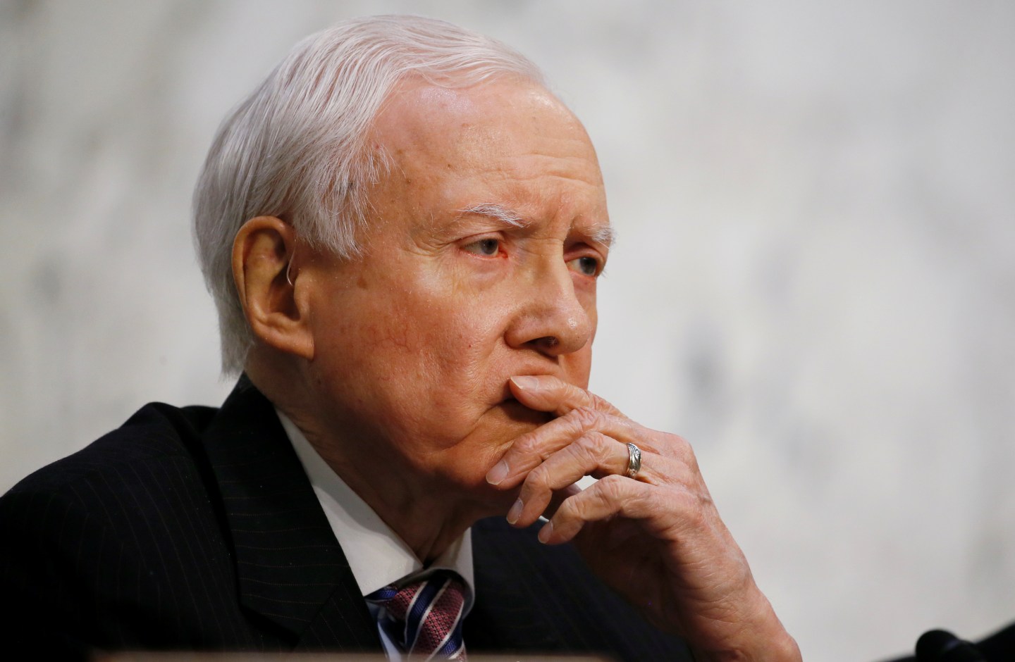 U.S. Senator Hatch listens to U.S. Supreme Court nominee judge Gorsuch during the third day of his Senate Judiciary Committee confirmation hearing in Washington