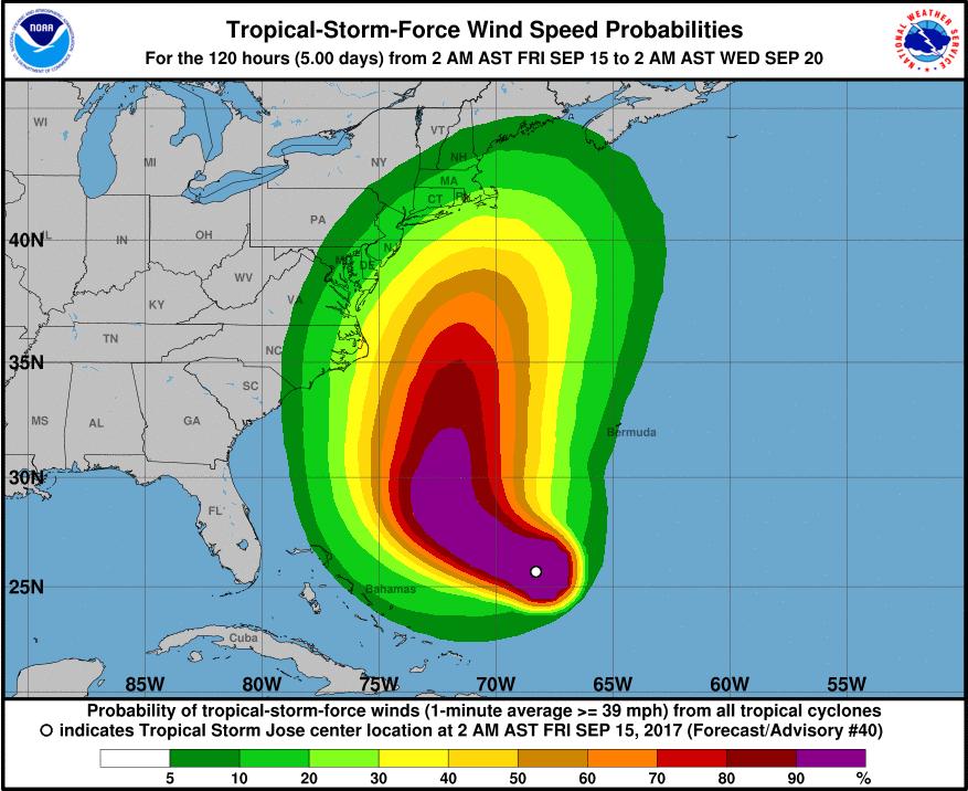 Storm Jose Likely to Strengthen, Hit East Coast at the Weekend – NHC