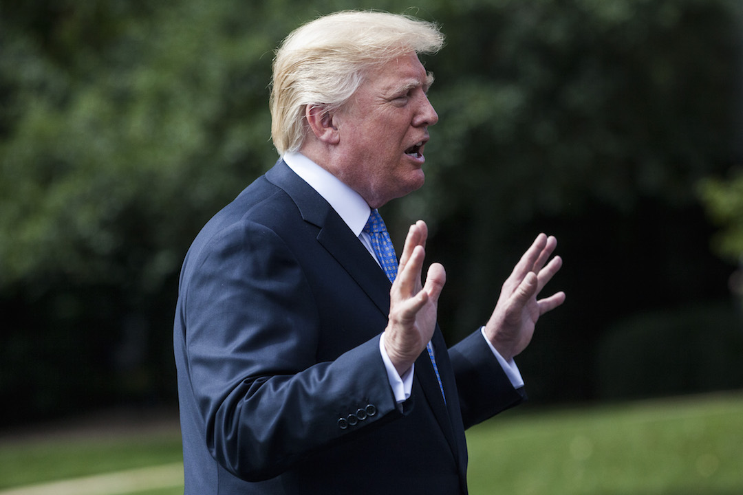 President Trump Departs The White House To Deliver Tax Speech