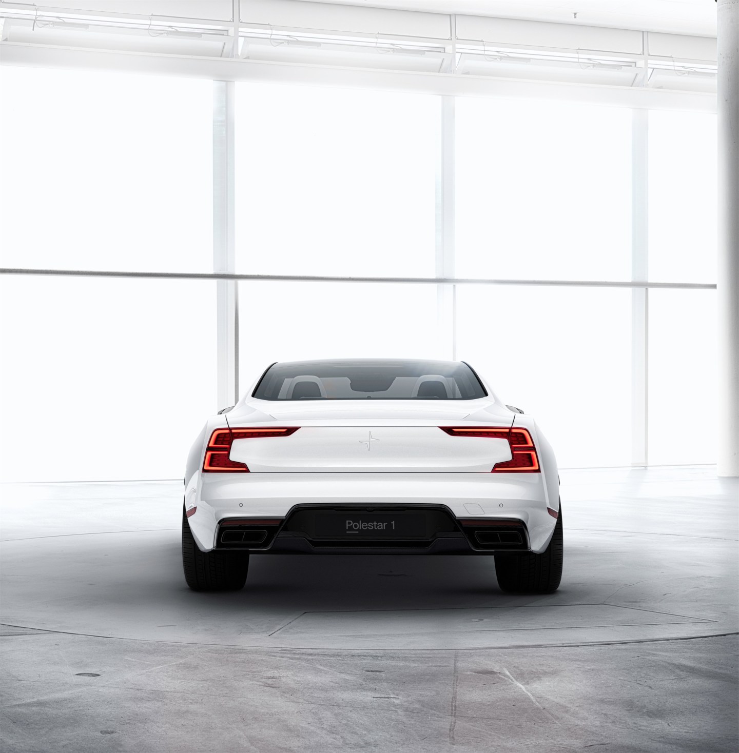 Polestar 1 white exterior, rear