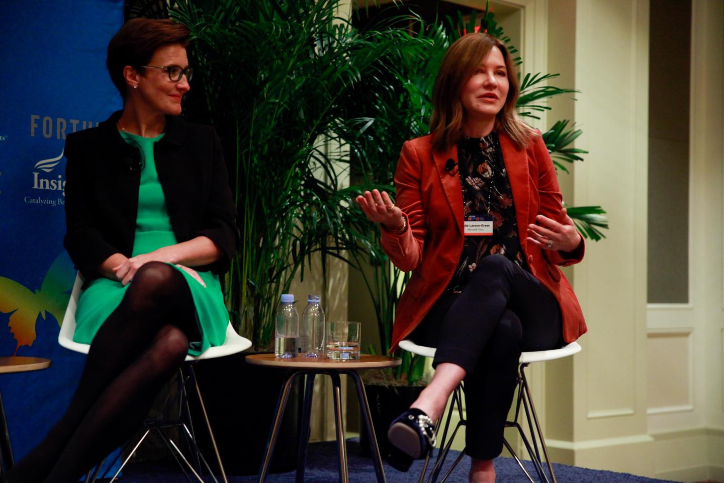 Citigroup's Jane Fraser and Microsoft's Julie Larson-Green at Fortune's Most Powerful Women Summit.