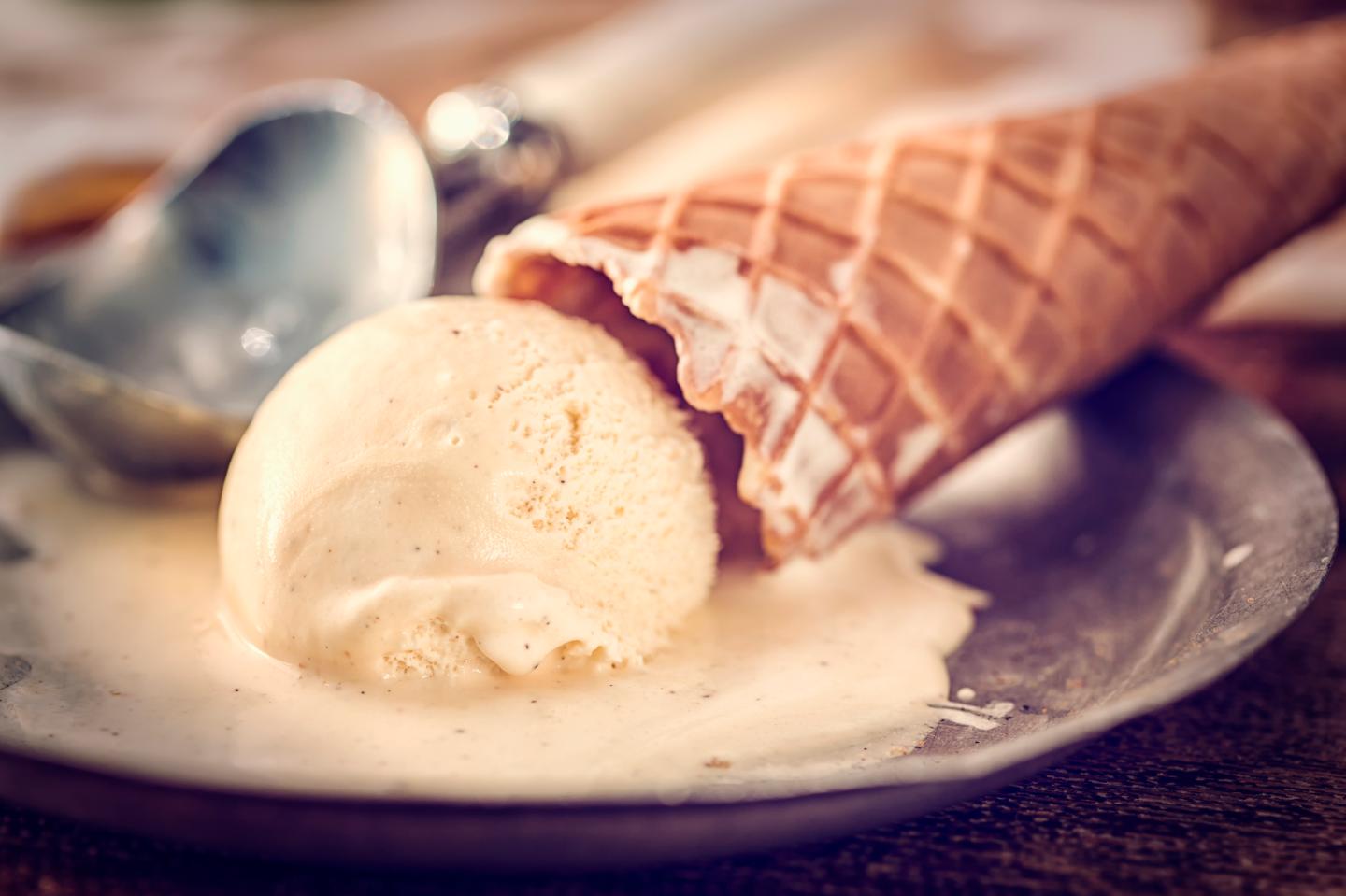 Vanilla Ice Cream in a Cone
