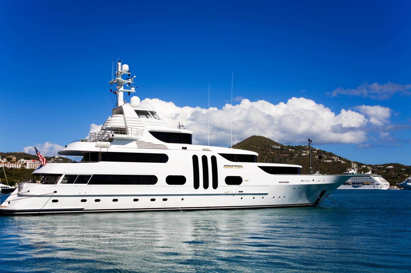 Private yacht.