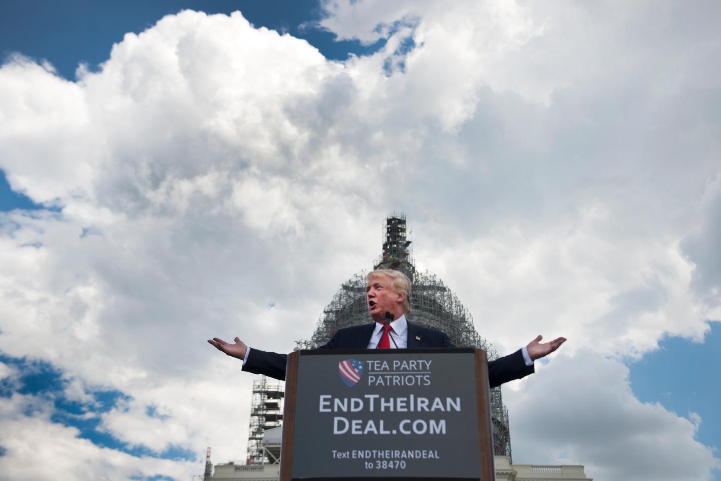 Tea Party Holds Protest Of Iran Nuclear Deal At U.S. Capitol