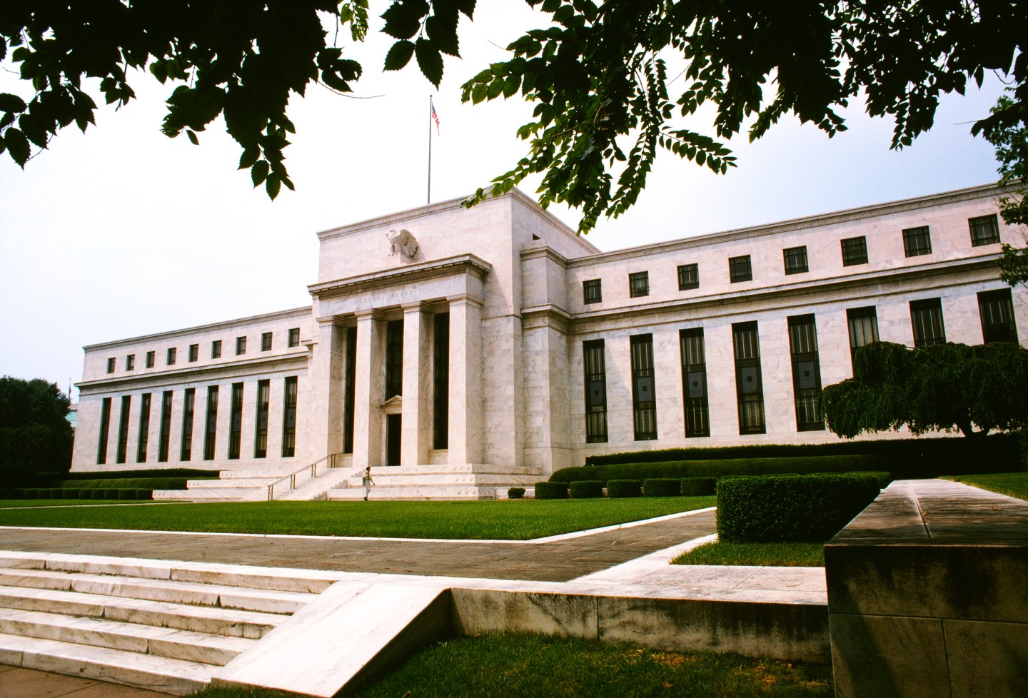 Low angle view of a government building, Federal Reserve Building, Washington DC, USA