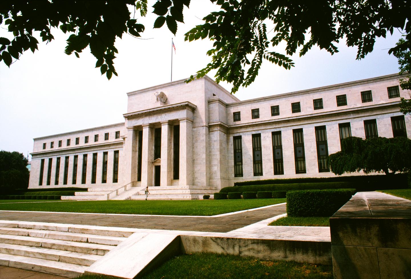 Low angle view of a government building, Federal Reserve Building, Washington DC, USA
