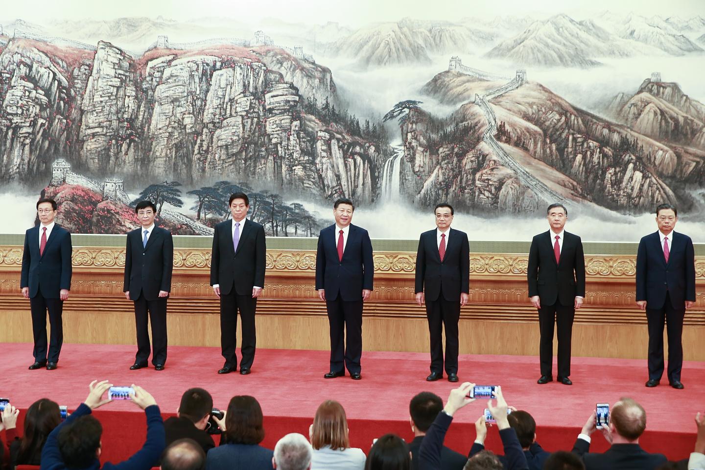 Members Of The Standing Committee Of The Political Bureau Of The New CPC Central Committee Make Public Appearances