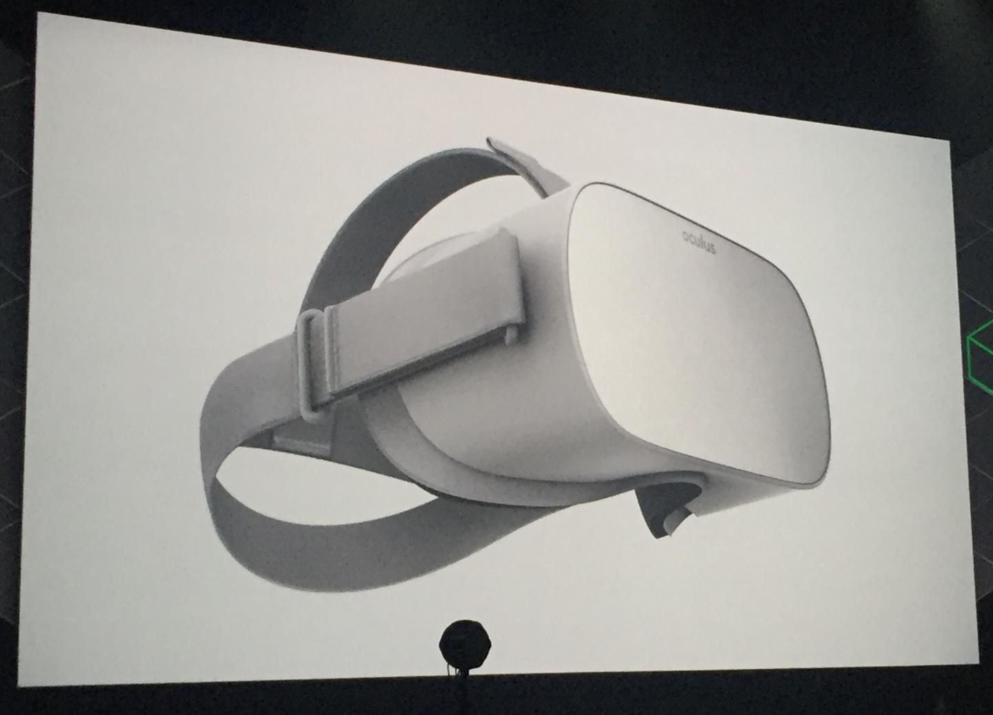 Oculus Go virtual reality headset.