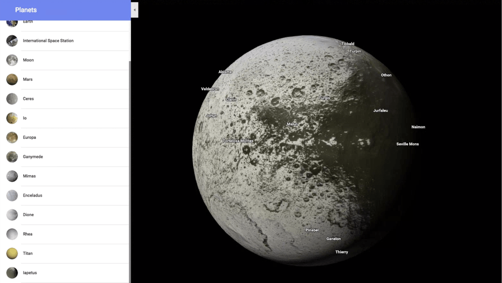 Google Maps Just Added a Bunch of Planets and Moons for You to Explore