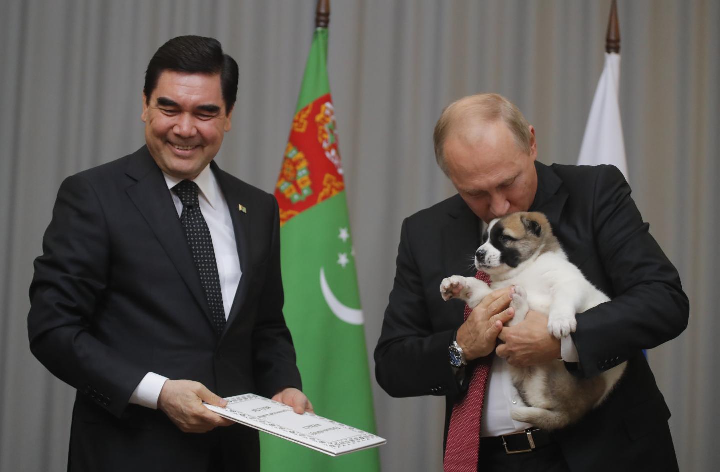 Turkmenistan's President Berdimuhamedov meets with his Russian counterpart Putin in Sochi