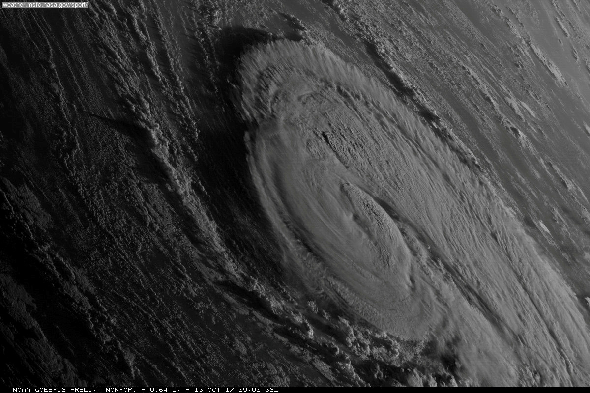 Hurricane Ophelia image captured by NASA is seen in space