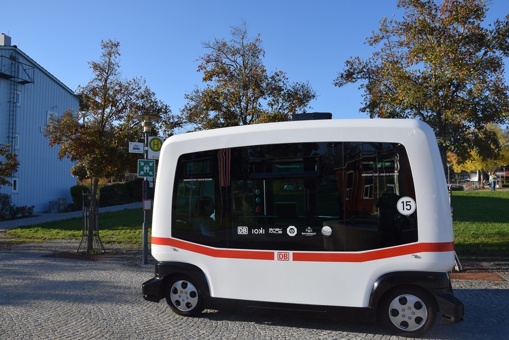 Deutsche Bahn's self-driving bus, as first deployed in the Bavarian town of Bad Birnbach.